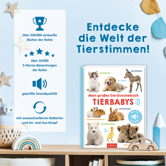 Mein großes Geräuschebuch – Tierbabys