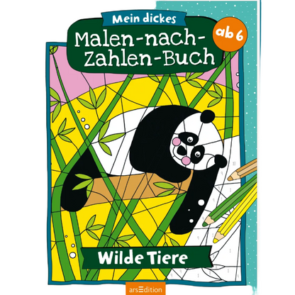 Mein dickes Malen-nach-Zahlen-Buch – Wilde Tiere
