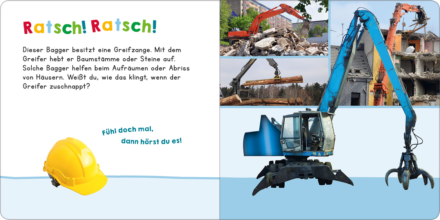 Hör mal rein, wer kann das sein? Bagger bei der Arbeit