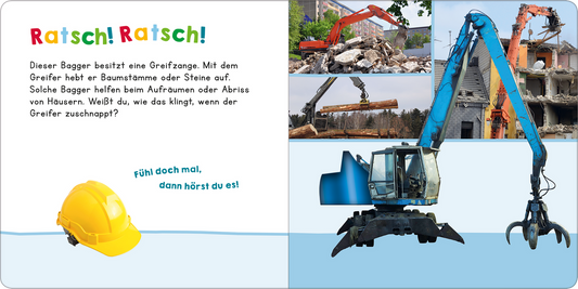 Hör mal rein, wer kann das sein? Bagger bei der Arbeit