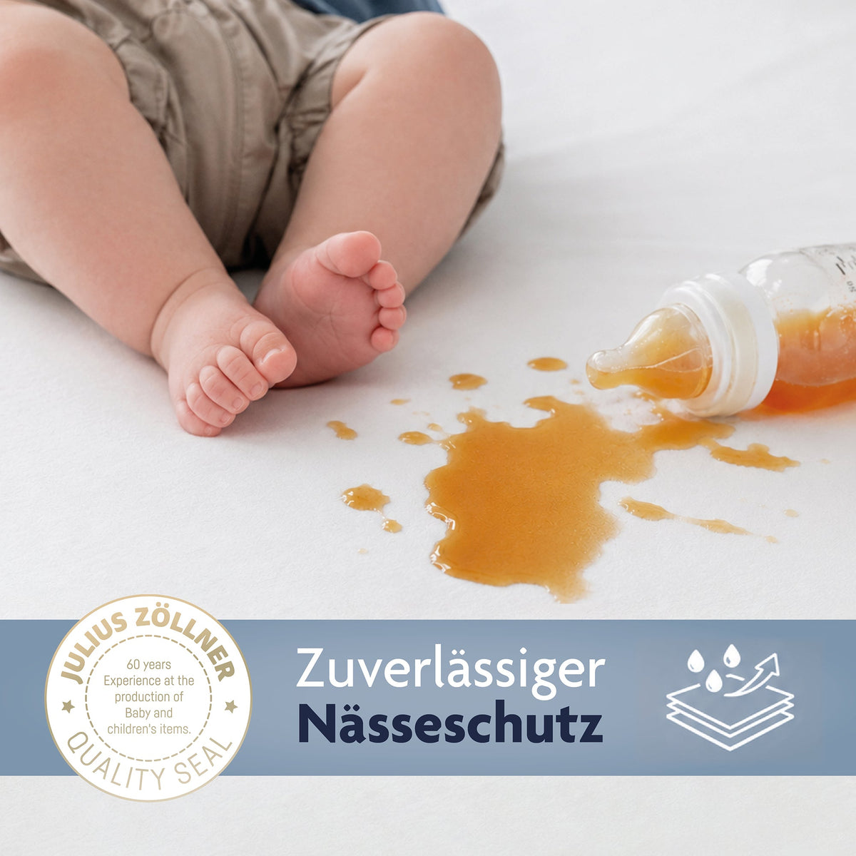 Wasserdichtes Spannbetttuch – Detailansicht