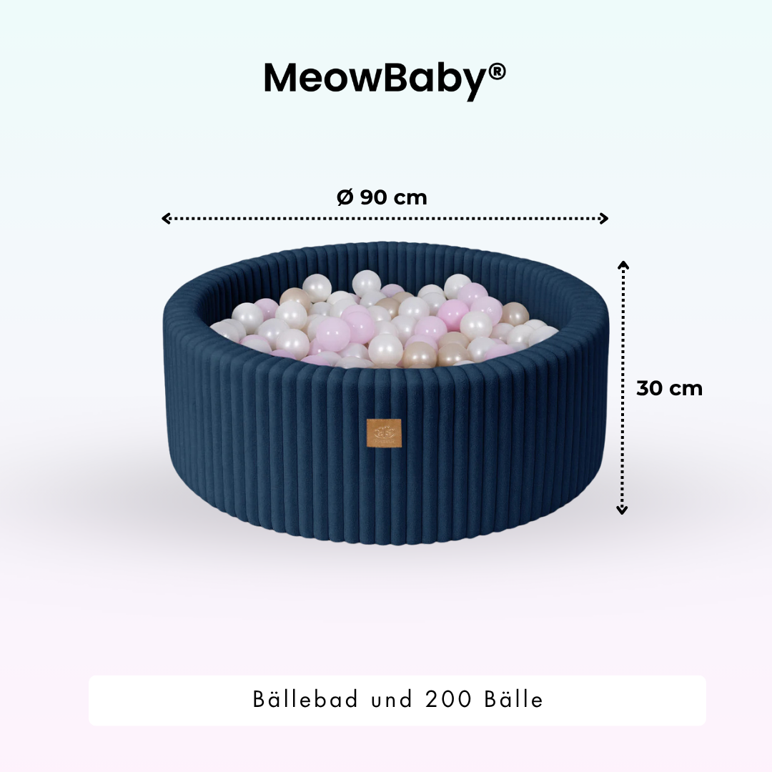 MeowBaby.de MeowBaby Bällebad Churros 90x30 cm, 200 Bälle