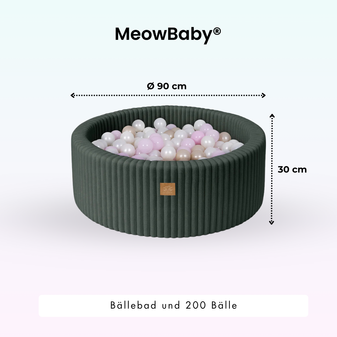 MeowBaby.de MeowBaby Bällebad Churros 90x30 cm, 200 Bälle