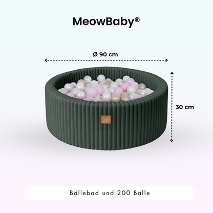 MeowBaby.de MeowBaby Bällebad Churros 90x30 cm, 200 Bälle