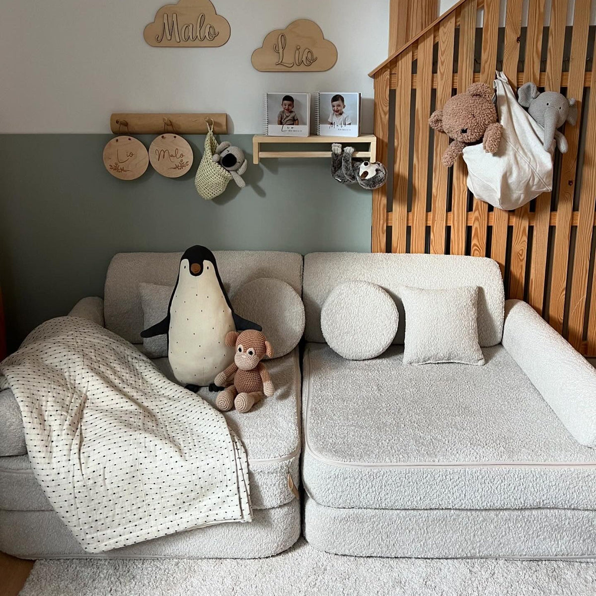 MeowBaby.de MeowBaby Spielsofa Premium Bouclé