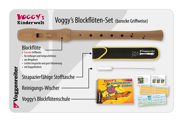 Voggys Blockflöten-Set, barocke Griffweise
