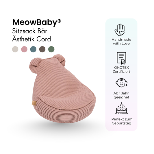MeowBaby.de MeowBaby Kindersessel Cord Bär Classic Cord Edition