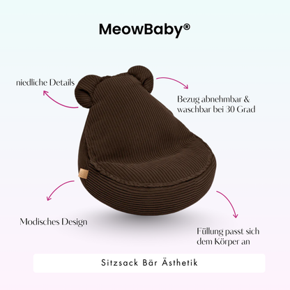 MeowBaby.de MeowBaby Kindersessel Cord Bär Classic Cord Edition
