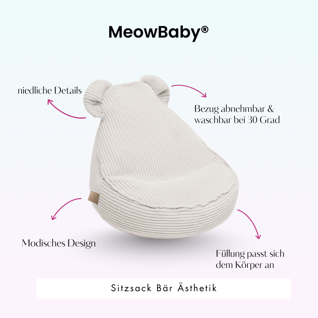 MeowBaby.de MeowBaby Kindersessel Cord Bär Classic Cord Edition