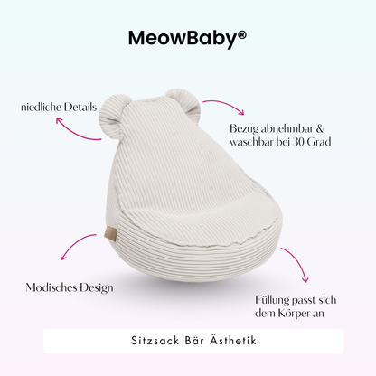 MeowBaby.de MeowBaby Kindersessel Cord Bär Classic Cord Edition