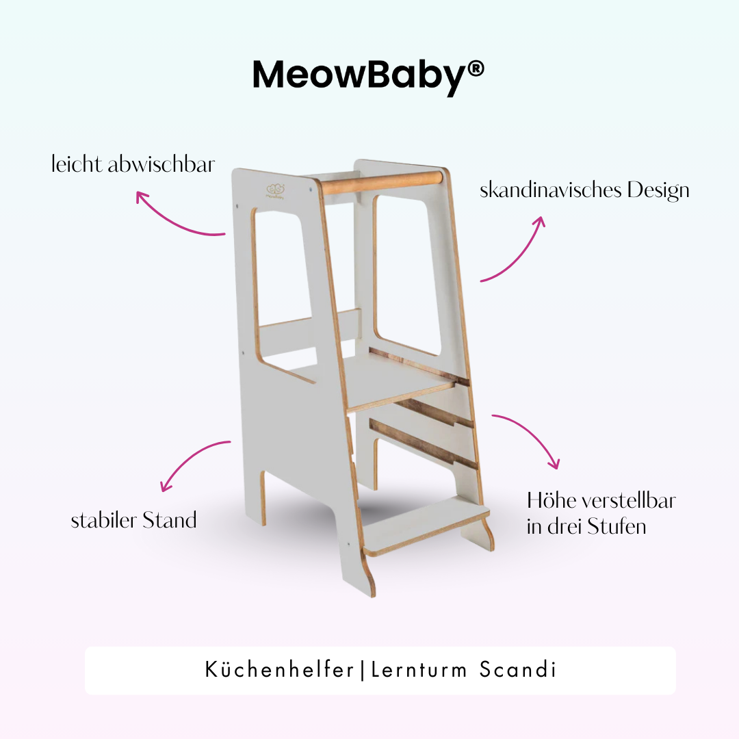 MeowBaby.de MeowBaby Lernturm/Küchenhelfer Scandi