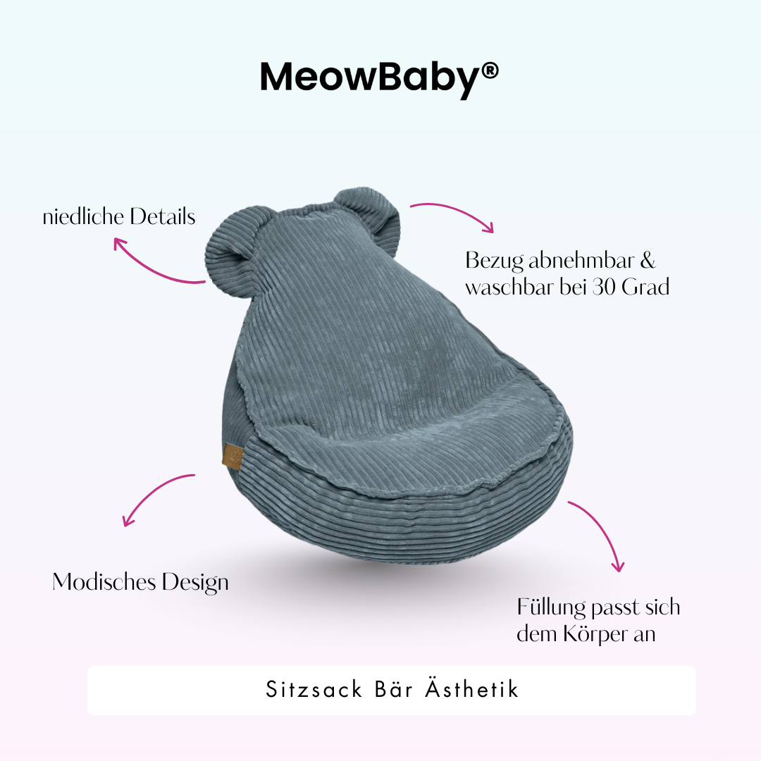 MeowBaby.de MeowBaby Kindersessel Cord Bär Classic Cord Edition