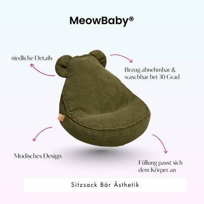 MeowBaby.de MeowBaby Kindersessel Cord Bär Classic Cord Edition