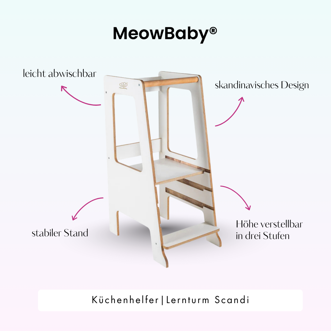 MeowBaby.de MeowBaby Lernturm/Küchenhelfer Scandi