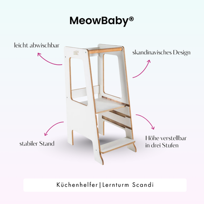 MeowBaby.de MeowBaby Lernturm/Küchenhelfer Scandi