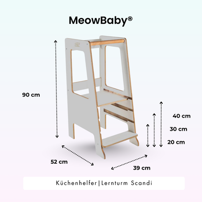 MeowBaby.de MeowBaby Lernturm/Küchenhelfer Scandi