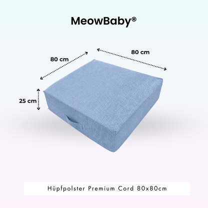 MeowBaby.de MeowBaby Hüpfpolster Cord Premium 80x80 cm