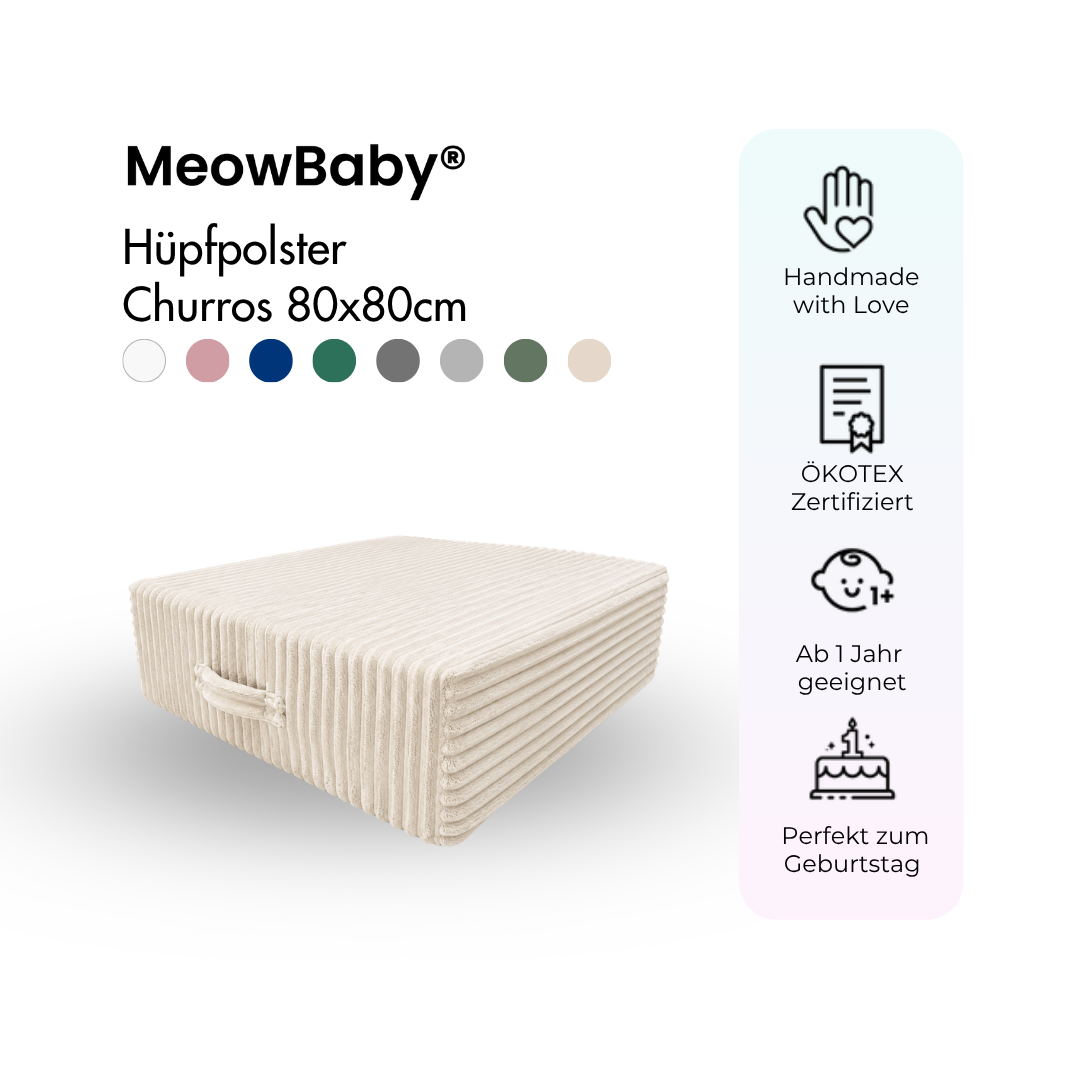 MeowBaby.de MeowBaby Hüpfpolster Churros 60x60 cm