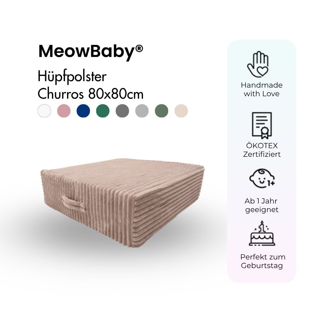 MeowBaby.de MeowBaby Hüpfpolster Churros 60x60 cm