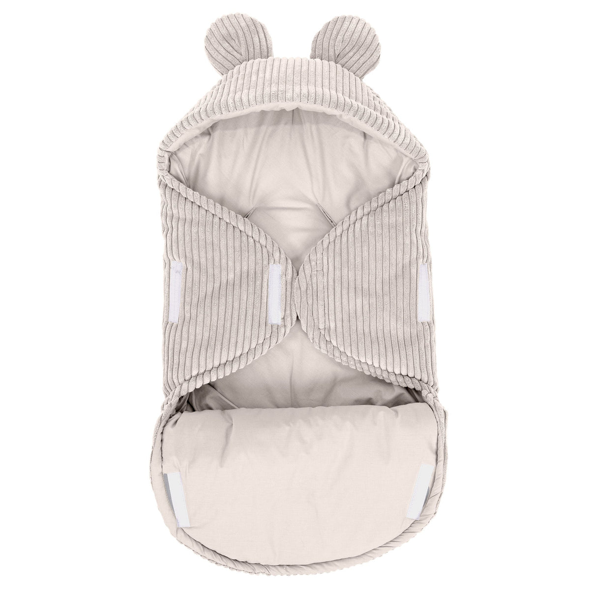 MeowBaby.de MeowBaby Einschlagdecke mit Bärenohren Classic Cord Edition