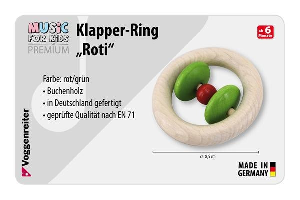 Klapper-Ring "Roti" (rot/grün) 