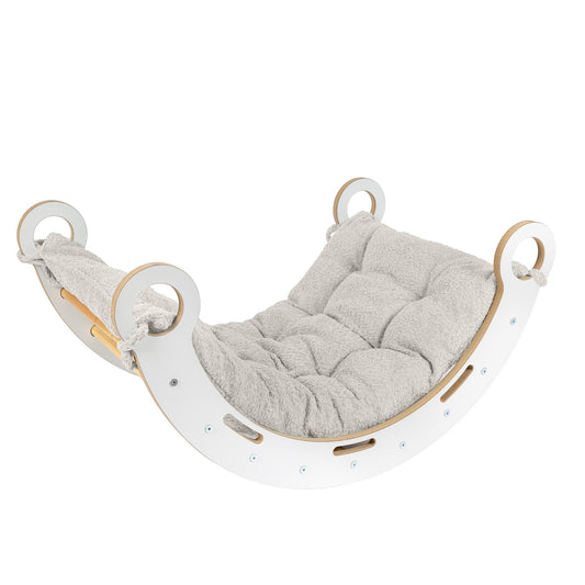 MeowBaby.de MeowBaby Balancewippe M Snug Rocker Premium Bouclé
