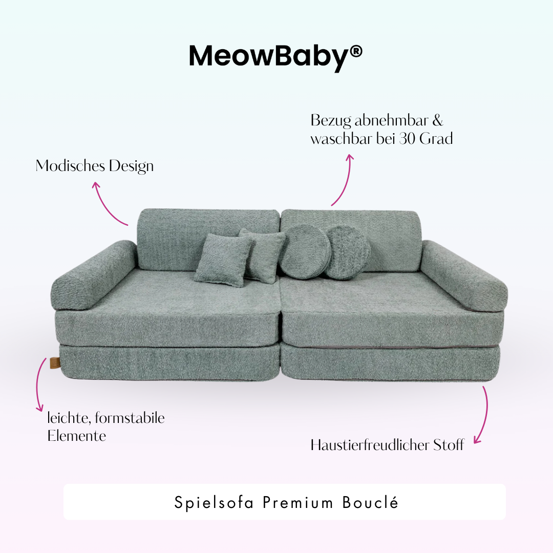 MeowBaby.de MeowBaby Spielsofa Premium Bouclé