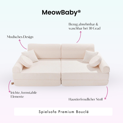 MeowBaby.de MeowBaby Spielsofa Premium Bouclé