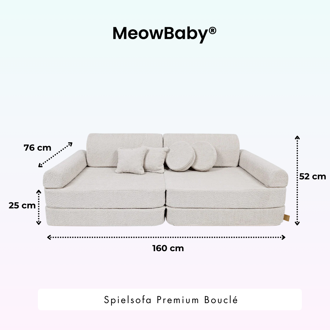 MeowBaby.de MeowBaby Spielsofa Premium Bouclé