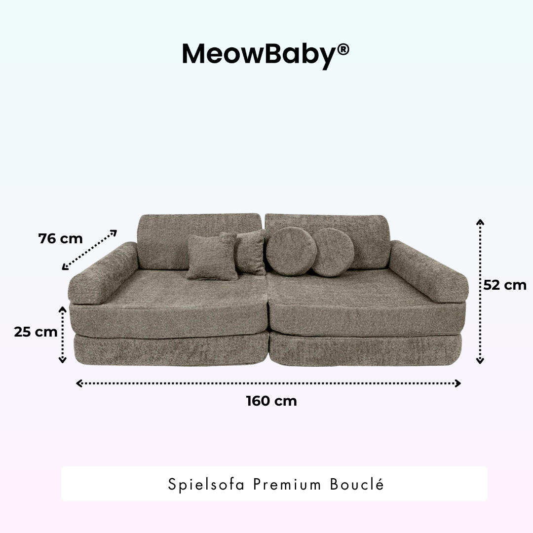 MeowBaby.de MeowBaby Spielsofa Premium Bouclé