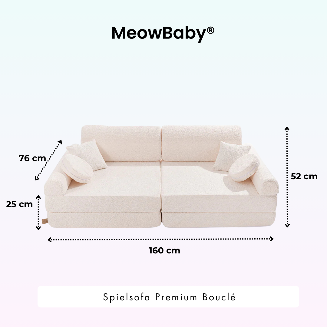 MeowBaby.de MeowBaby Spielsofa Premium Bouclé