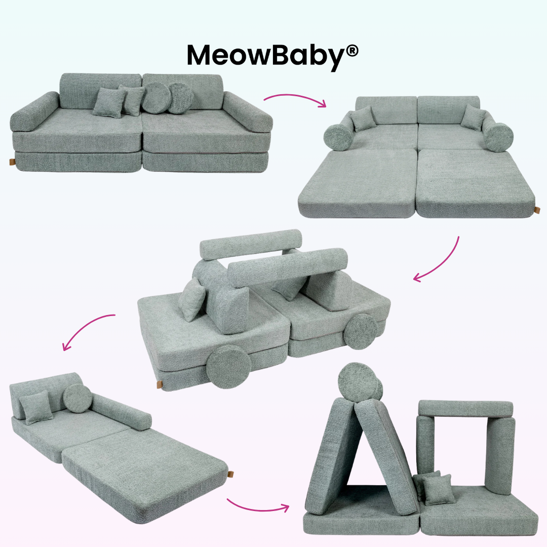 MeowBaby.de MeowBaby Spielsofa Premium Bouclé