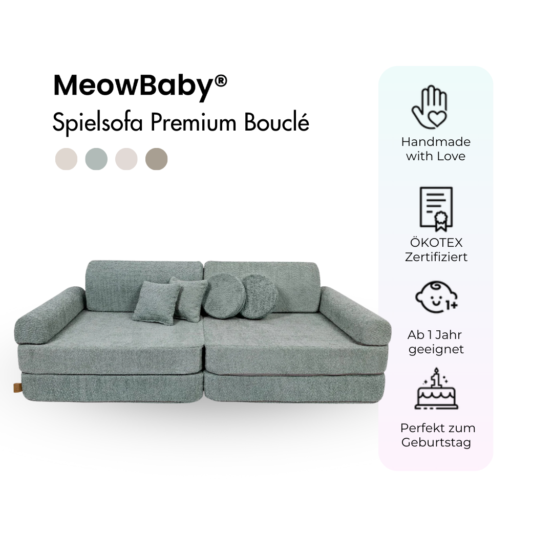 MeowBaby.de MeowBaby Spielsofa Premium Bouclé
