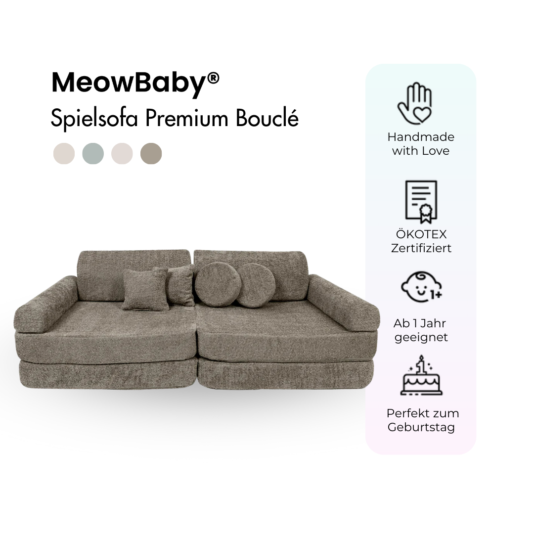 MeowBaby.de MeowBaby Spielsofa Premium Bouclé