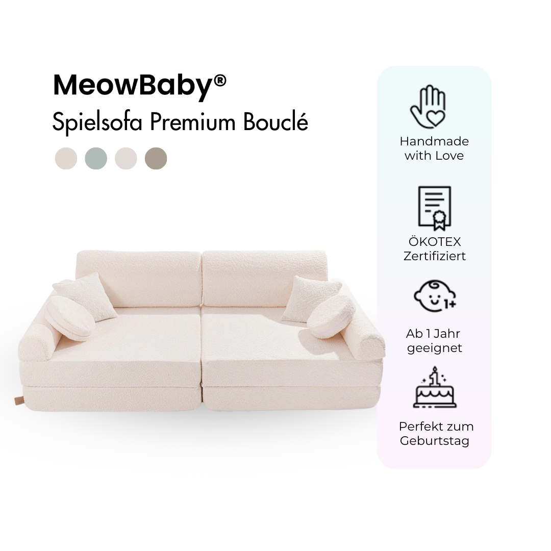 MeowBaby.de MeowBaby Spielsofa Premium Bouclé