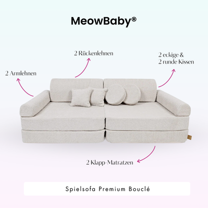 MeowBaby.de MeowBaby Spielsofa Premium Bouclé