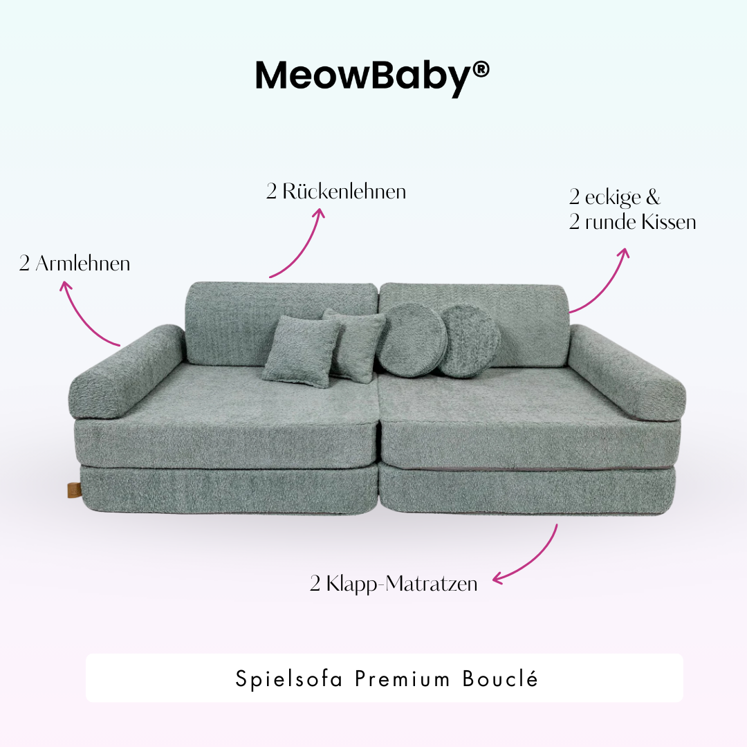 MeowBaby.de MeowBaby Spielsofa Premium Bouclé