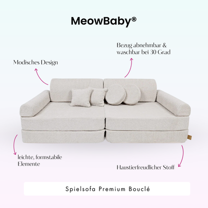 MeowBaby.de MeowBaby Spielsofa Premium Bouclé
