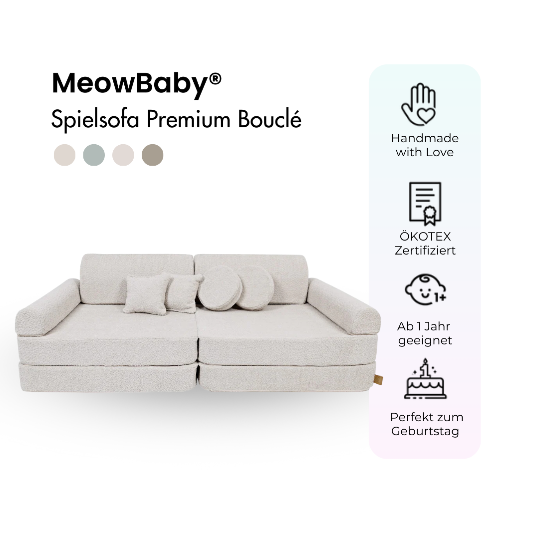 MeowBaby.de MeowBaby Spielsofa Premium Bouclé