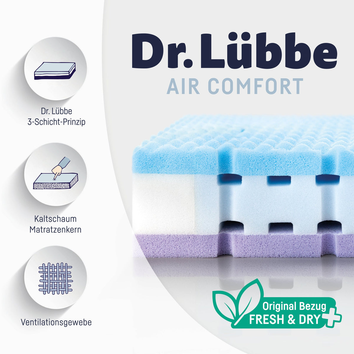Babymatratze Dr. Lübbe Air Comfort – Detailansicht
