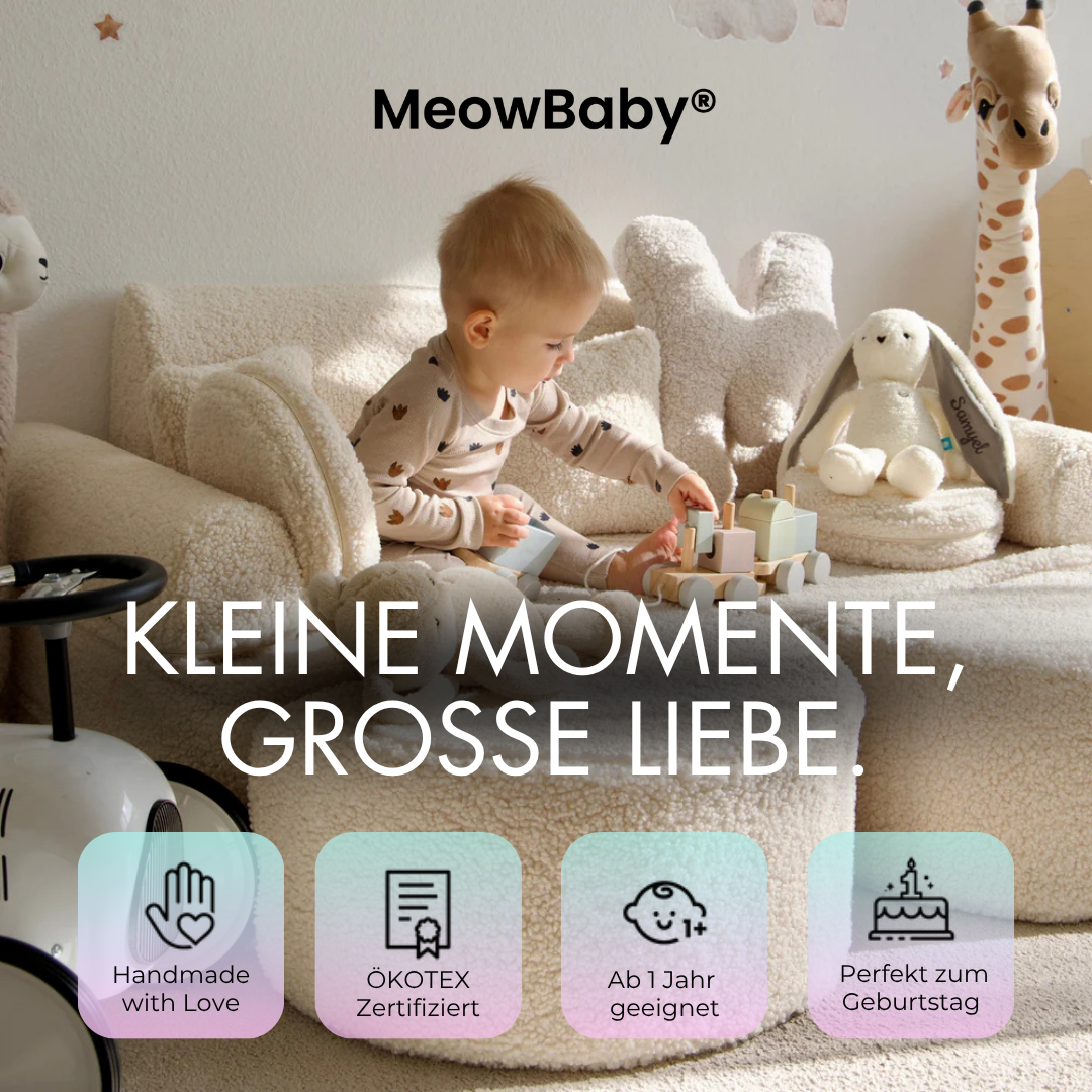 MeowBaby.de MeowBaby Spielsofa Mini Max Bearly Soft Teddy Edition