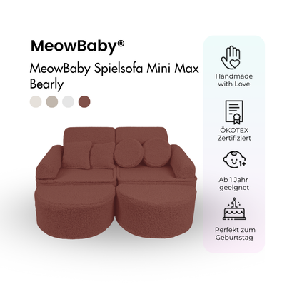 MeowBaby.de MeowBaby Spielsofa Mini Max Bearly Soft Teddy Edition