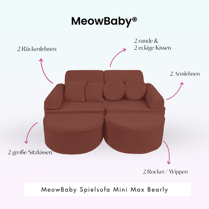 MeowBaby.de MeowBaby Spielsofa Mini Max Bearly Soft Teddy Edition