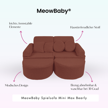 MeowBaby.de MeowBaby Spielsofa Mini Max Bearly Soft Teddy Edition