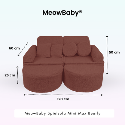 MeowBaby.de MeowBaby Spielsofa Mini Max Bearly Soft Teddy Edition