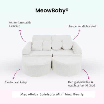 MeowBaby.de MeowBaby Spielsofa Mini Max Bearly Soft Teddy Edition