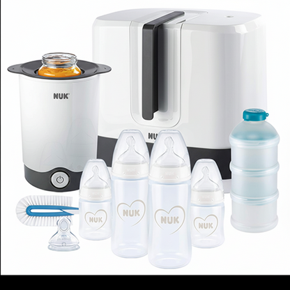 NUK Vario Express Dampf-Sterilisator komplettes Fütterungsset