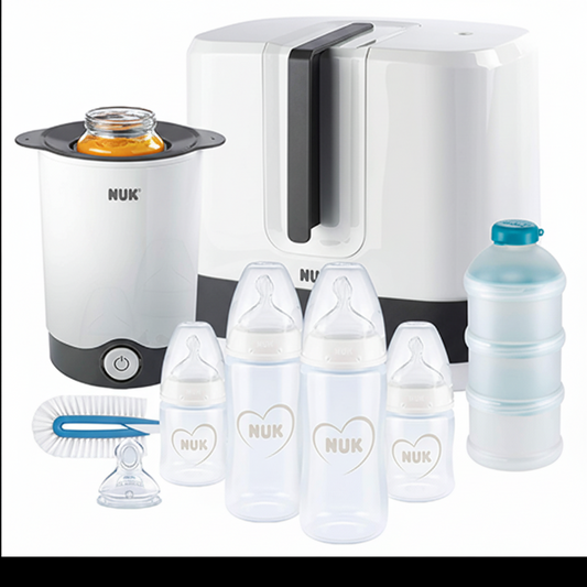 NUK Vario Express Dampf-Sterilisator komplettes Fütterungsset