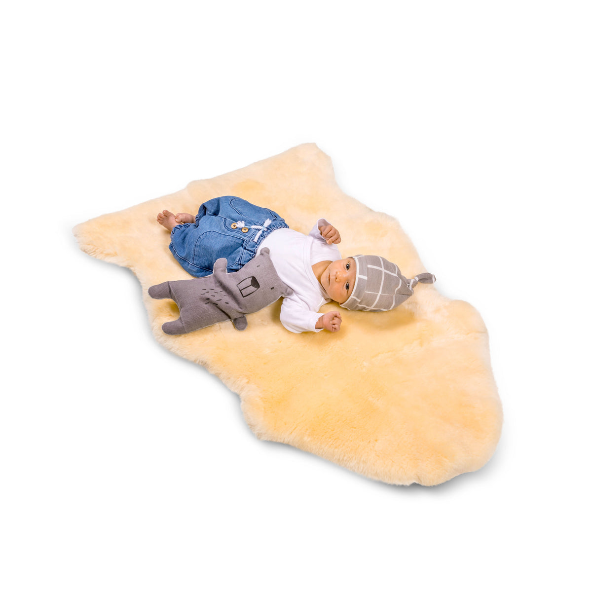Fellhof Baby-Lammfell geschoren creme 80-90 cm