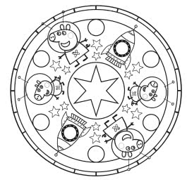 Peppa Wutz Ausmalbilder: MANDALA Malspaß